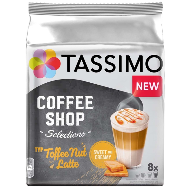 Кофе в капсулах Tassimo Toffee Nut Latte, 8 порций.