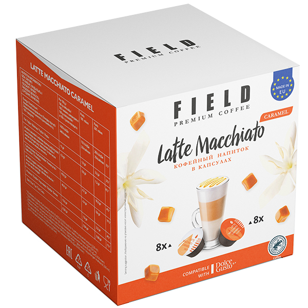 Кофе в капсулах Field Latte Macchiato Caramel (8 порций)