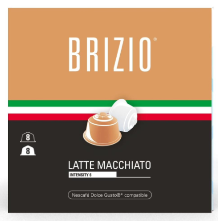 Кофе в капсулах Brizio Latte Macchiato 8 порций