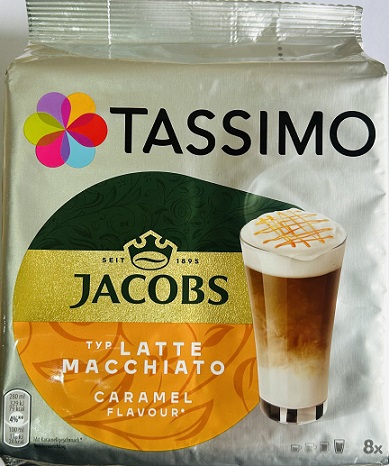 Кофе в капсулах Tassimo Jacobs Latte Macchiato Caramel, 8 порций.