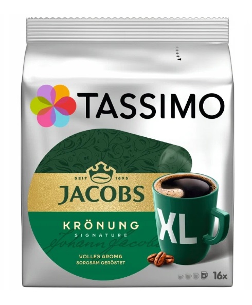 Кофе в капсулах Tassimo  Jacobs  Kronung XL, 16 порций.